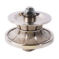 Specialty Diamond 1-1/2 Inch Full Bullnose Vacuum Brazed Diamond Profile Wheel with 5/8 Inch-11 Female Threads V40FBPW